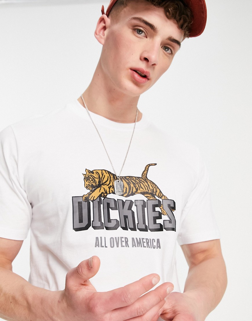 Dickies Tiger T-shirt in white