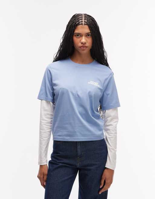 Dickies – Torrey – Niebieski dwuwarstwowy T-shirt, 2 z 4