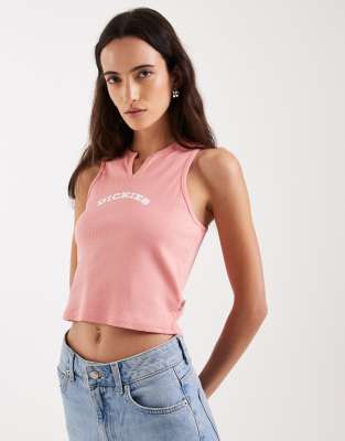 Dickies - Trägertop in Rosa mit V-Ausschnitt