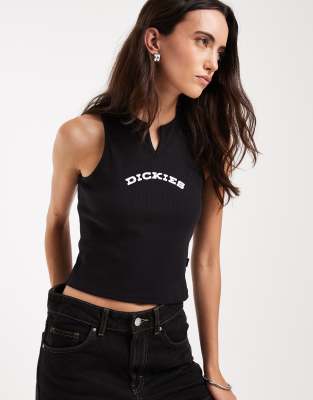 Dickies - Trägertop in Schwarz mit V-Ausschnitt