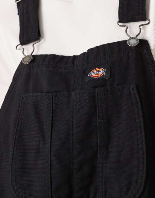 Dickies - Tuinbroek van canvas met wijde pijpen in zwart, 3 van 4