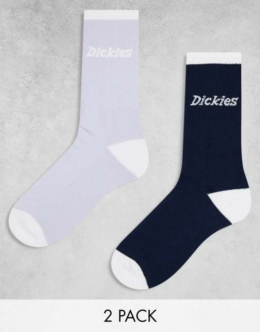 Dickies two pack Ness city socks in black and lilac