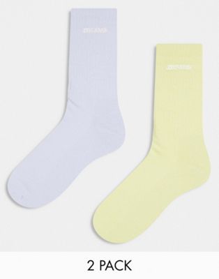 Dickies two pack new carlyss crew socks in lilac and green