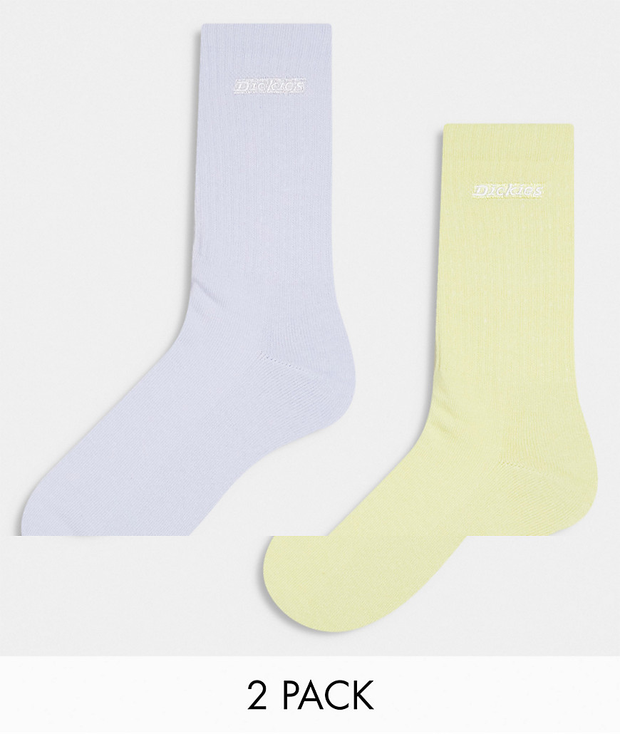 Dickies two pack new carlyss crew socks in lilac and green-Purple