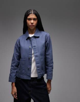 Dickies - Ungefütterte Canvas-Jacke im Chore-Design in Blau