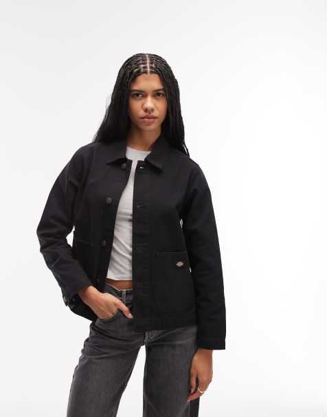 Dickies – Ungefütterte Canvas-Jacke im Chore-Design in Schwarz - view 1