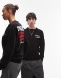 [Dickies] Dickies uniform logo back print sweatshirt in black XL BLACK