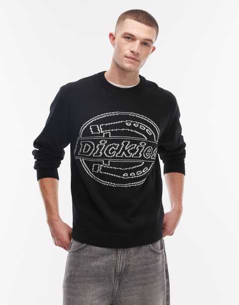 Dickies Union jacquard sweater in black - view 1