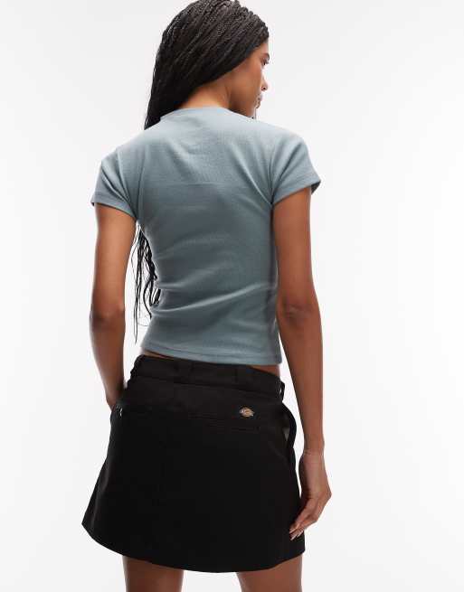 Dickies - Union - Sort slå-om-nederdel, 4 af 5