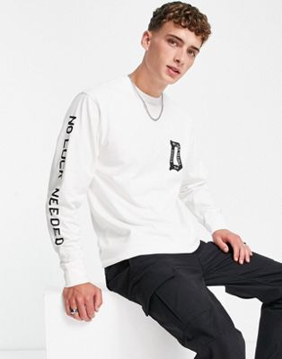 Dickies Union Springs long sleeve t-shirt in white