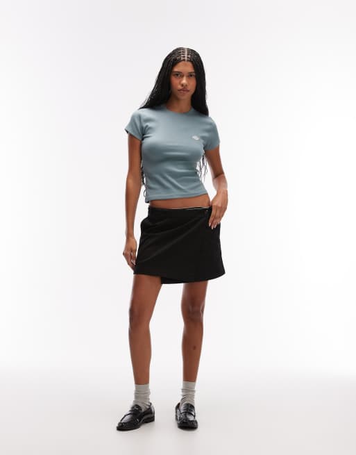 Dickies union wrap skirt in black, 2 of 5