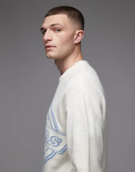 Dickies – Union – Żakardowy sweter w kolorze złamanej bieli, 4 z 5