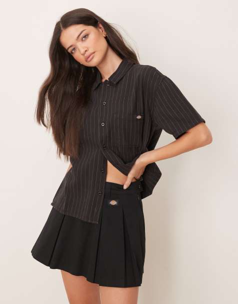 Dickies unionville pleated work skirt in black