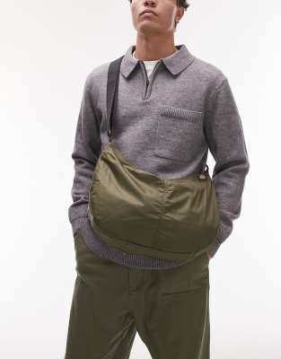 Dickies Dickies unionville nylon cross body bag in khaki green