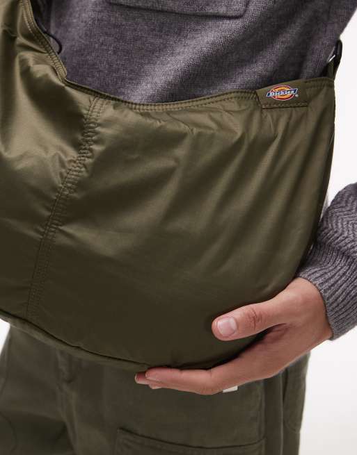 Dickies Unionville nylon cross body bag in khaki green, 4 of 4