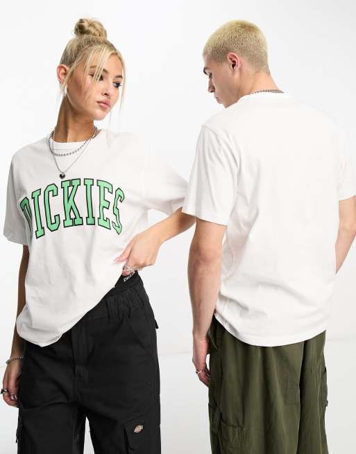 Dickies Unisex Aitkin varsity logo t-shirt in white, 2 of 4