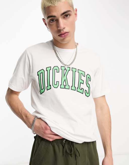 Dickies Unisex Aitkin varsity logo t-shirt in white, 3 of 4