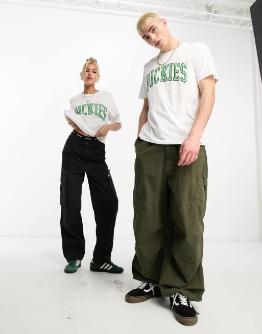 Dickies Unisex Aitkin varsity logo t-shirt in white, 4 of 4