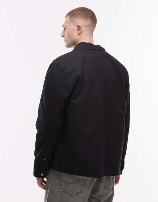 Dickies unlined canvas barn jacket in black, 3 of 5