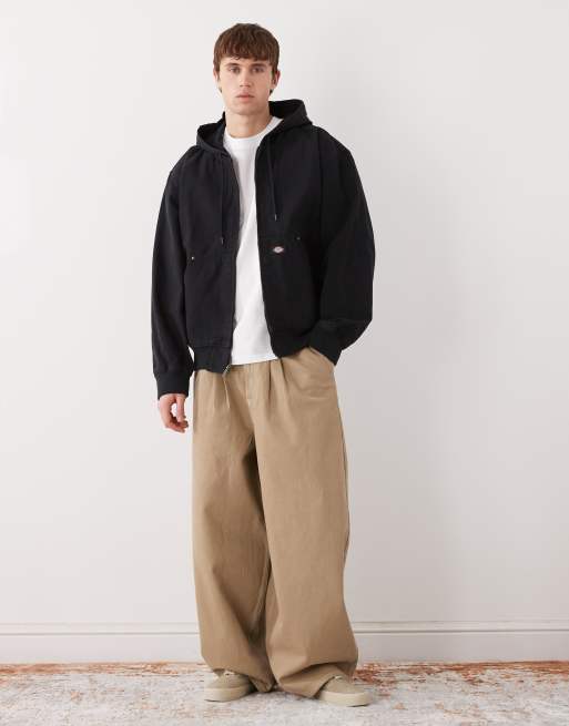 Dickies Unlined canvas hooded bomber in black, 2 of 5