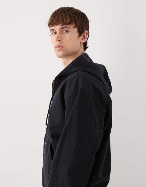 Dickies Unlined canvas hooded bomber in black, 4 of 5