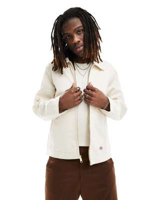 Dickies Dickies unlined eisenhower jacket in cream-White