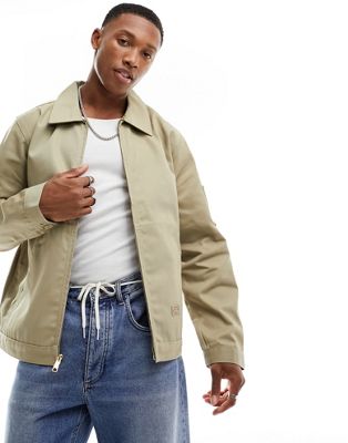 Dickies unlined eisenhower jacket in khaki-Neutral