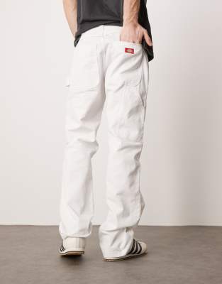 パンツ Dickies Grunge White Carpenter Dickies utility carpenter style painter pants in white | ASOS