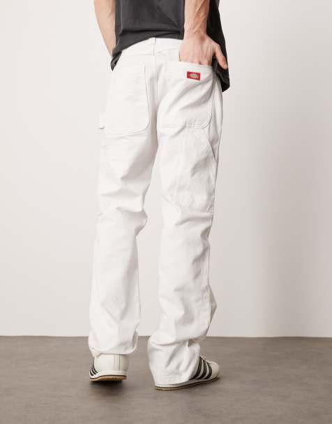Dickies utility carpenter style painter trousers in white - view 1