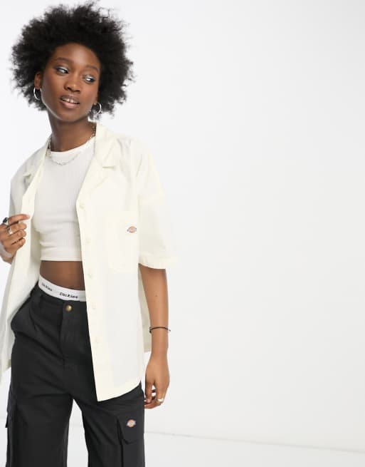 Dickies - Vale - Camicia bianco sporco con colletto con rever