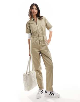 Vale coverall jumpsuit in khaki-Green