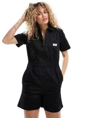 Dickies - Vale - Kurzärmliger Playsuit in Schwarz