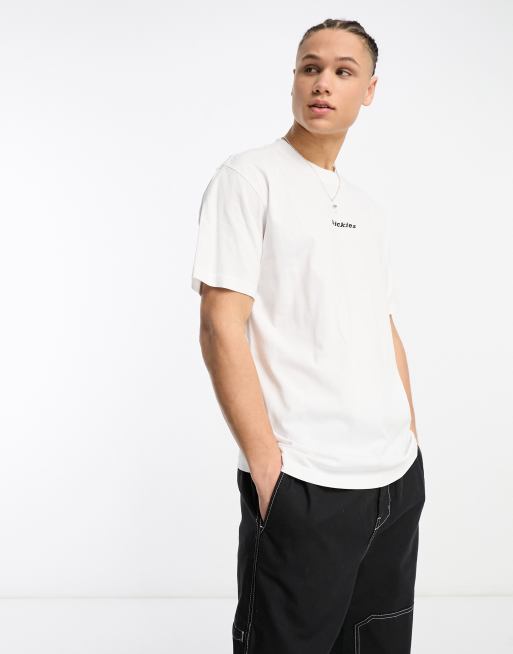 Dickies – Valley Falls – Biały T-shirt z krótkimi rękawami i logo po środku – tylko w ASOS