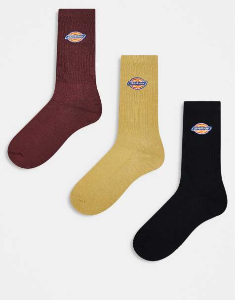 Dickies Valley Grove 3 pack crew socks in earth tones - view 1