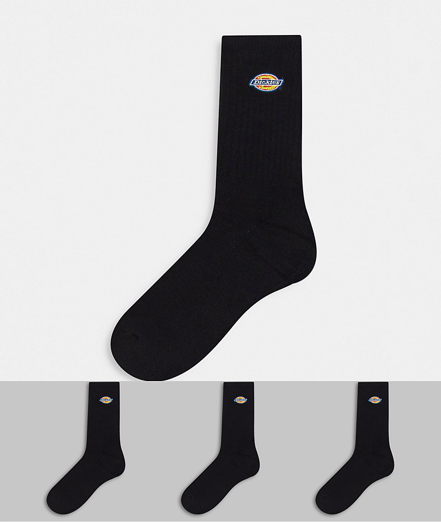 Dickies Valley Grove 3 pack socks in black