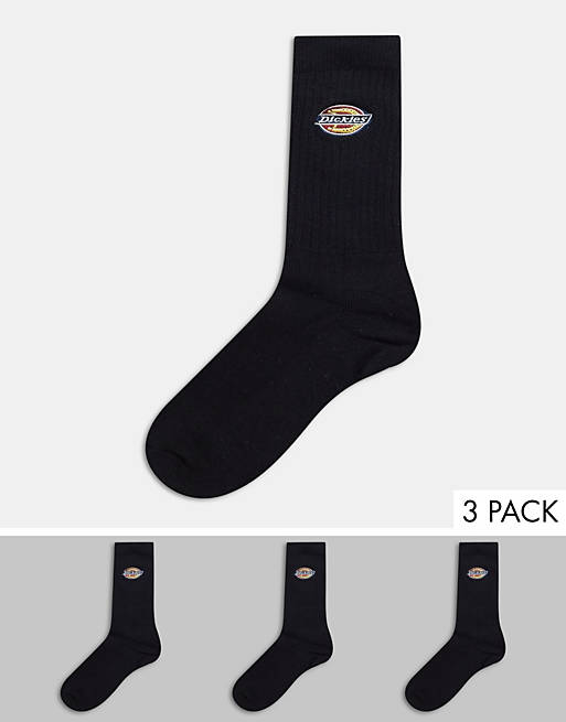 Dickies Valley Grove 3 pack socks in black