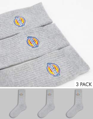 Dickies Valley Grove 3 pack socks in gray