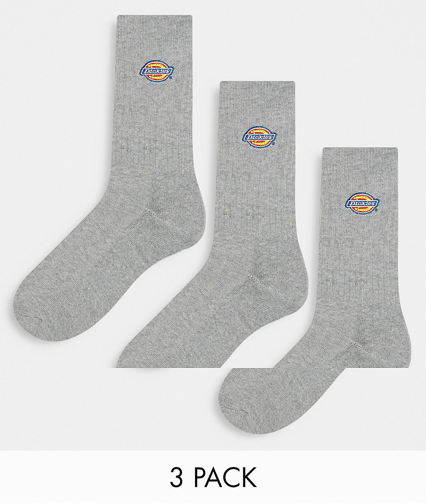 Dickies Valley Grove 3 pack socks in grey