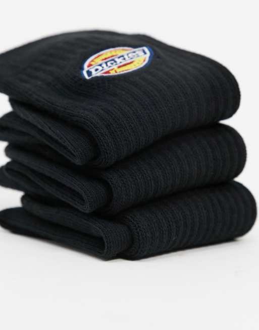 Dickies – Valley Grove – 3er-Pack Socken mit Stickerei in Schwarz, 4 von 4