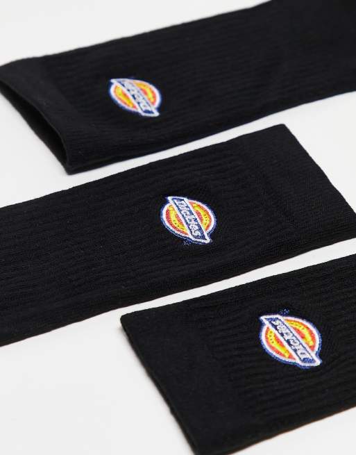 Dickies - Valley Grove - Confezione da 3 paia di calzini neri corti, 3 di 4