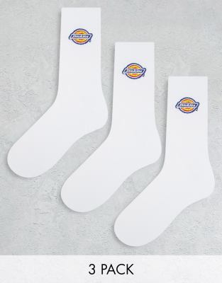 Dickies valley grove mid 3 pack socks multipack in white