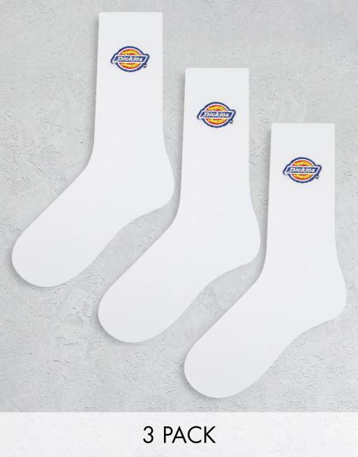  Dickies valley grove mid 3 pack socks multipack in white