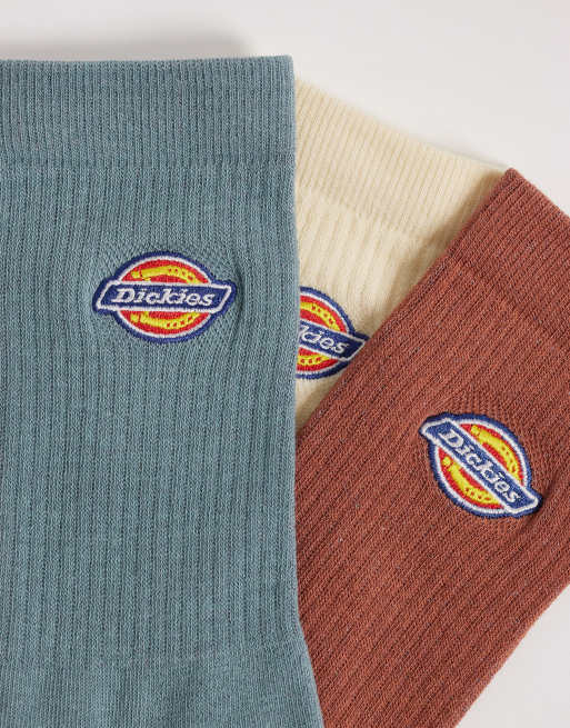 Dickies - Valley Grove - Pakke med 3 par sokker i grøn/gyldenbrun/brun, 2 af 3