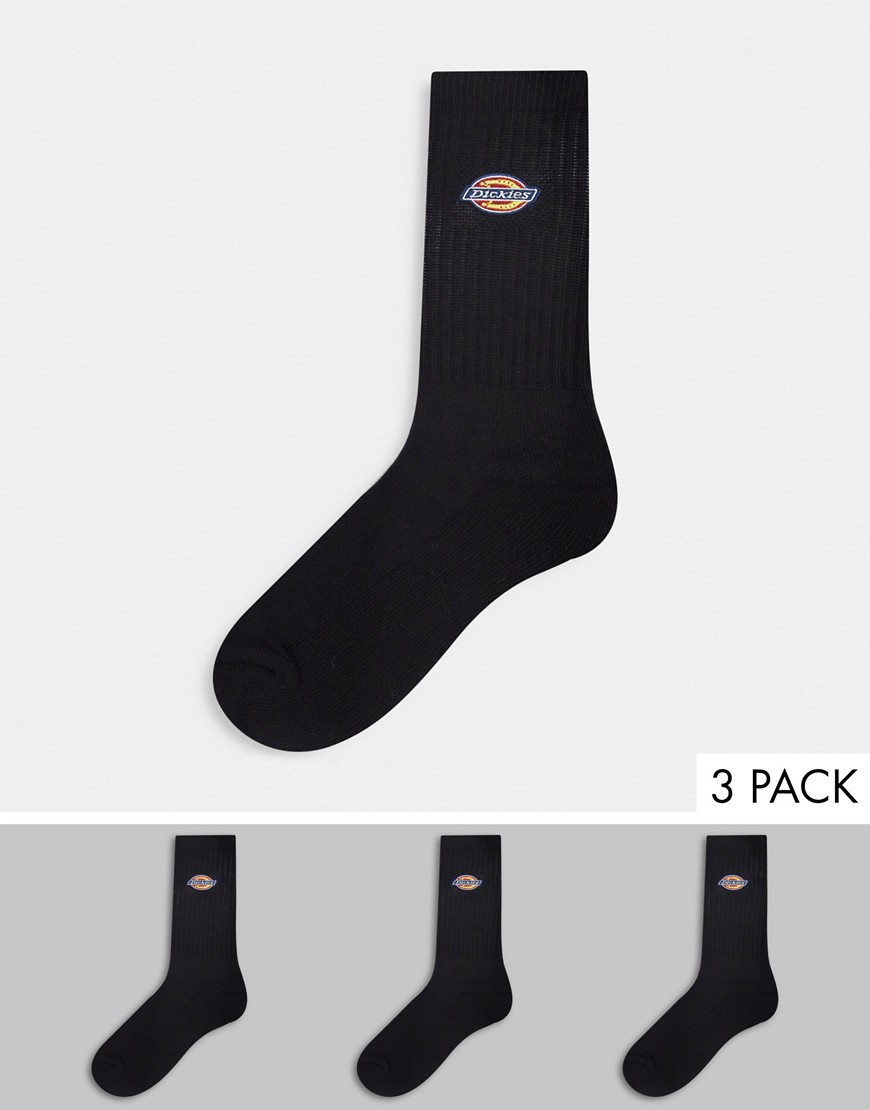 Dickies - Valley Grove - Set van 3 paar sokken met borduursel in zwart