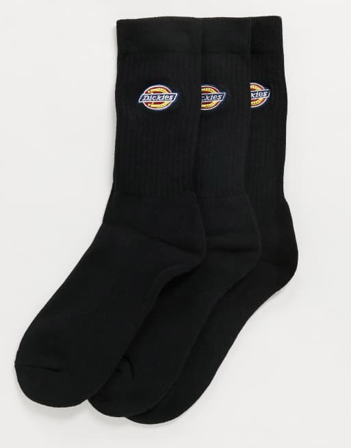 Dickies - Valley Grove - Set van 3 paar sokken met borduursel in zwart, 3 van 4