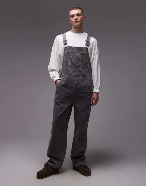 Dickies - Vasket grå klassiske overalls i denim - view 1