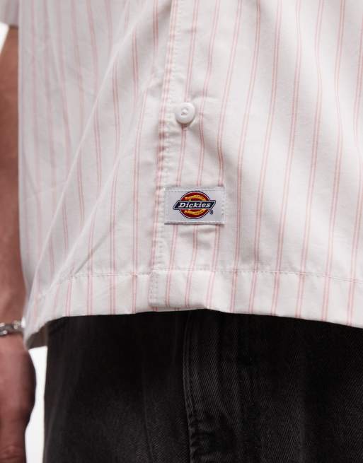 Dickies – Venedocia – Biała koszula z krótkimi rękawami w paski, 2 z 5