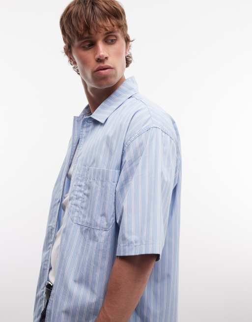Dickies – Venedocia – Niebieska koszula z krótkimi rękawami w paski, 3 z 5