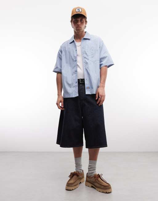 Dickies – Venedocia – Niebieska koszula z krótkimi rękawami w paski, 4 z 5