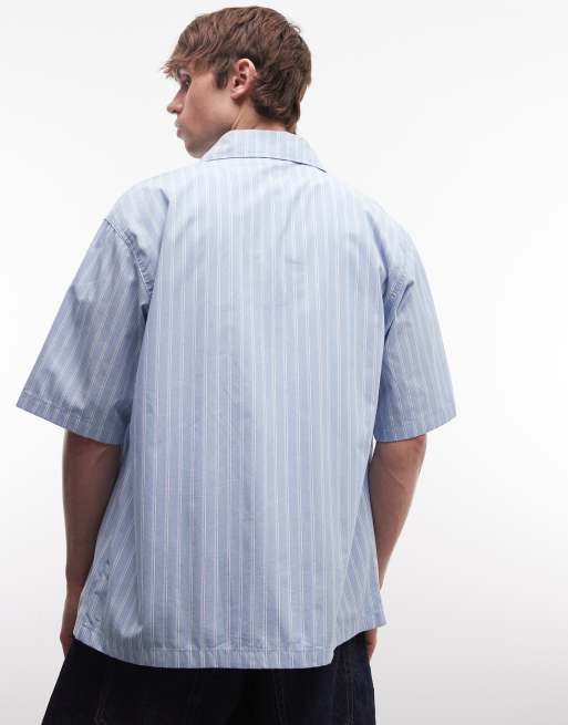 Dickies – Venedocia – Niebieska koszula z krótkimi rękawami w paski, 5 z 5